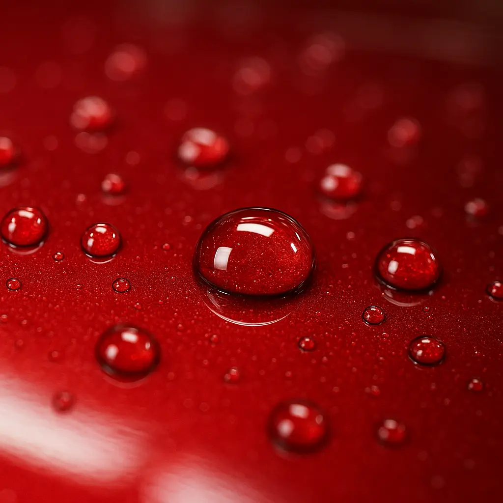 Keramikversiegelung mit Wasserperlen